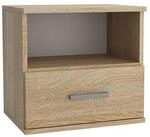 Masseno Nachttisch NOCTA 48 cm Nachtschrank mit 1 Schubladen Eiche Sonoma