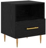 vidaXL Nachttisch Nachttisch Schwarz 40 x 35 x 47,5 cm Holzwerkstoff (1-St)