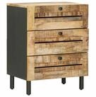 vidaXL Nachttisch Nachttisch Natur 50 x 33 x 62 cm Massivholz (1-St)