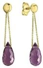 CELESTA Paar Ohrh&auml;nger 375 Gelbgold Amethyst