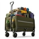 relaxdays Bollerwagen Faltbarer Bollerwagen mit Heckklappe, gr&uuml;n
