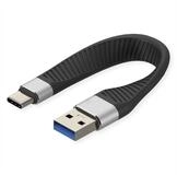 ROLINE USB 3.2 Gen 2 Silikonkabel, C-A, ST/ST USB-Kabel, USB Typ C (USB-C) M&auml;nnlich