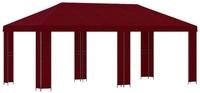 vidaXL Partyzelt Garten Pavillon 6 x 3 m Bordeauxrot Polyester und Stahl 190 gsm