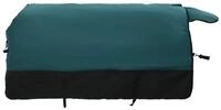vidaXL Tierdecke Pferdedecke Dunkelgr&uuml;n und Schwarz 75 cm Polyester
