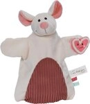 Nici Schmusetuch My first NICI, Handpuppe Maus 2in1 26x25 cm, sanfte Materialmix aus