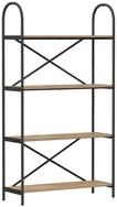 vidaXL B&uuml;cherregal B&uuml;cherregal 4 Ebenen 80 x 30 x 146 cm Holzwerkstoff, 1-tlg.