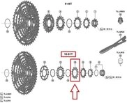 Shimano Fahrradkette SHIMANO Ritzel f&uuml;r CS-M9200 14 Z&auml;hne - pr&auml;zises Ersatzritzel
