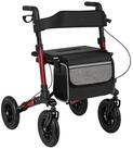 COSTWAY Rollator, Gehhilfe mit Luftbereifung, Aluminium, bis 140 kg