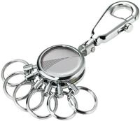 TROIKA Schl&uuml;sselanh&auml;nger PATENT Dekor mit Karabiner & 6 abnehmbaren Ringen,