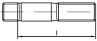 Contorion Schraube DIN 938 Stiftschraube M10x55 Edelstahl A2 blank 25 Stk