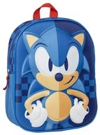 Cerda Kinderrucksack Kinder Rucksack Sonic 3D Blau 25 cm Schulrucksack (1-tlg), Sonic