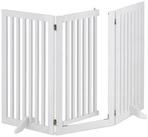relaxdays Universalschutzgitter Wei&szlig;es Absperrgitter mit T&uuml;r 92 cm hoch
