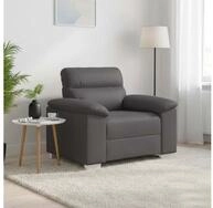 vidaXL Sofa, Sessel Grau 60 cm Kunstleder