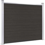 vidaXL Gartenzaun Zaunelement WPC 180x146 cm Schwarz, (1-St)