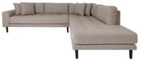 House Nordic Sofa Lido Ecksofa rechts gewendet mit 4 Kissen hellbrau