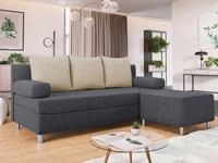 MIRJAN24 Schlafsofa Dover, mit Bettkasten und Schlaffunktion, Chromf&uuml;&szlig;e,