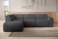 Selsey Ecksofa BOUVI, Ecksofa mit R&uuml;ckenlehne an der Ottomane, Boucl&eacute;, 292 cm
