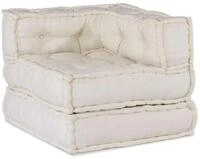 vidaXL Sitzauflage Modulares Sofaelement Creme 70x70x54 cm Stoff, (1 St)