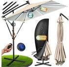 KESSER Ampelschirm, &Oslash;350cm Sonnenschirm inkl. Abdeckung & Wind- & wetterfest