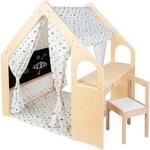 Pinolino&reg; Spielhaus Thilda, inkl. Stoffdach Dessin "Kleine Flitzer", 3-tlg.