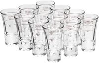 van Well Schnapsglas Dublino Stamper geeicht mit Rotring 2 cl + 4cl, 12-tlg., Glas