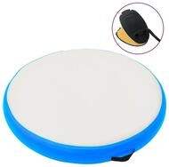 vidaXL Gymnastikmatte Aufblasbares Gymnastik-Kissen mit Pumpe 100x100x10 cm PVC Blau