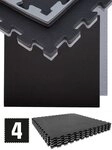 eyepower Fitnessmatte f&uuml;r Zuhause - 3,2 m&sup2; Trainingsmatte mit Rand - 4 Gro&szlig;e Home