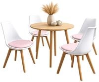 HTI-Living Esszimmerstuhl Esszimmerstuhl 4er Set Wei&szlig; mit Kunstledersitz (Set, 4
