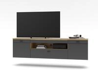 HARPER Mehrzweckschrank Lowboard HARPER WILLIAMS BHT 200x53x40 cm grau TV-Lowboard