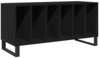 vidaXL Lowboard Schallplattenschrank Schwarz Eichen-Optik 100 x 38 x 48 cm (1 St)