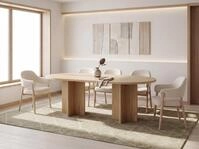 WFL GROUP Esstisch Aster Ovaler Esszimmertisch, K&uuml;chentisch in Holzoptik (MADE IN