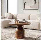 FINEBUY Couchtisch FB117168 Massivholz 60cm Wohnzimmertisch Sofatisch Beistelltisch