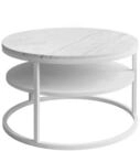 Lookway Couchtisch CIRI SLIM LEVANTO mit Ablage (1 Tisch), Durchmesser: ⌀ 60 cm
