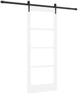 vidaXL Haust&uuml;r Schiebet&uuml;r ORKDAL Wei&szlig; 83 x 202 cm Massivholz Kiefer und Glas