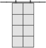vidaXL Haust&uuml;r Schiebet&uuml;r mit Beschlag 102,5x205 cm ESG-Glas & Aluminium (1-St)