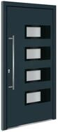vidaXL Haust&uuml;r, Eingangst&uuml;r Anthrazit 110x210 cm Aluminium und PVC