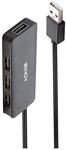 Lindy USB-Verteiler LINDY 42986 USB-Hub 4 Port USB-A USB 2.0 480 MBit/s Schwarz 42986