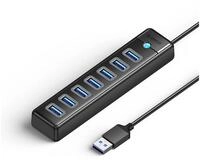 ORICO PW7U-U3 USB-Adapter USB-A zu USB-A, USB-C, 7 USB 3.0 Ports mit zus&auml;tzlichem