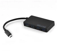 Cadorabo USB-Adapter, 4-Port USB 3.0 Multischnittstelle USB Hub Plug&Play mit USB-C
