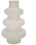 Intirilife Dekovase (1 St), Keramik Vase in Creme Wei&szlig; - 13 x 21.8 cm wei&szlig; 13 cm x