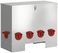 vidaXL Futterspender H&uuml;hnerf&uuml;tterer Silber 60,5 x 29 x 51 cm Verzinkter Stahl