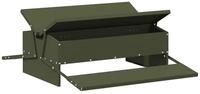 vidaXL Futterspender H&uuml;hnertretfeeder Olive Gr&uuml;n 75 x 53 x 20,5 cm