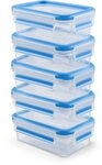 Emsa Frischhaltedose Clip & Close, Kunststoff, (Set, 10-tlg., 5 Frischhaltedose mit