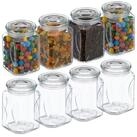 relaxdays Vorratsglas 8er Set Vorratsgl&auml;ser mit Deckel 750 ml, Glas, (8-tlg., 8er