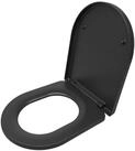relaxdays WC-Sitz Toilettendeckel mit Absenkautomatik, Anthrazit