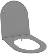 vidaXL WC-Sitz Toilettensitz Grau 47 x 36 x 3,4 cm Duroplast (1-St)