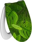 Primaster WC-Sitz Primaster WC-Sitz mit Absenkautomatik Jungle wei&szlig;, Abnehmbar