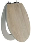 Primaster WC-Sitz Primaster WC-Sitz mit Absenkautomatik Eiche grau, Abnehmbar