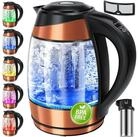 KESSER Wasserkocher, 1.8 l, 2200 W, 1,8L Edelstahl Wasserkocher 2200W