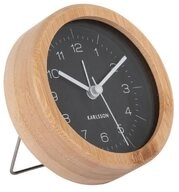 Karlsson Wecker Wecker Neat Bamboo Schwarz